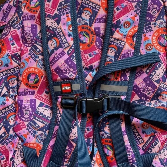 Gift Space Explorers Backpack Minifig Design Classic Zip Pocket Back School New - Picture 10 of 13